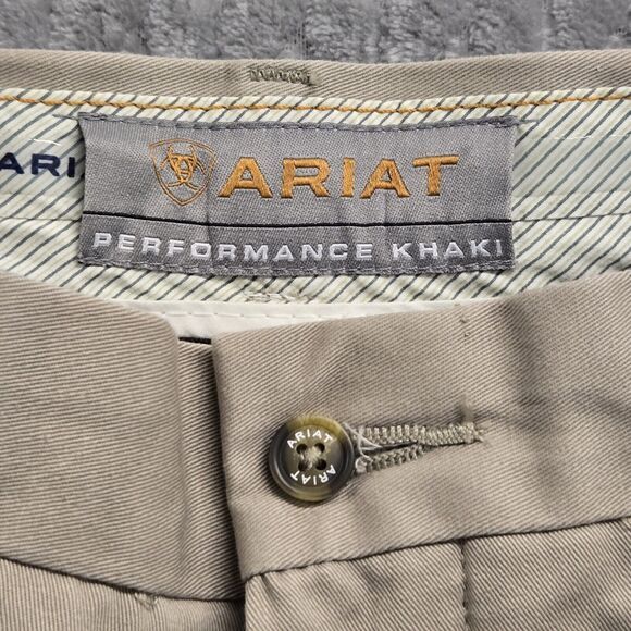 Ariat Pants Mens 32x33* Beige Performance Khaki Outdoors Rodeo Western - Picture 2 of 10